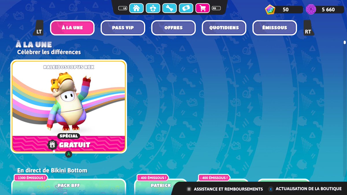 FallGuysLeaks_'s tweet image. Vous pouvez désormais débloquer le skin "Kaléidoscopus Rex" pour célébrer les différences !

#FallGuys