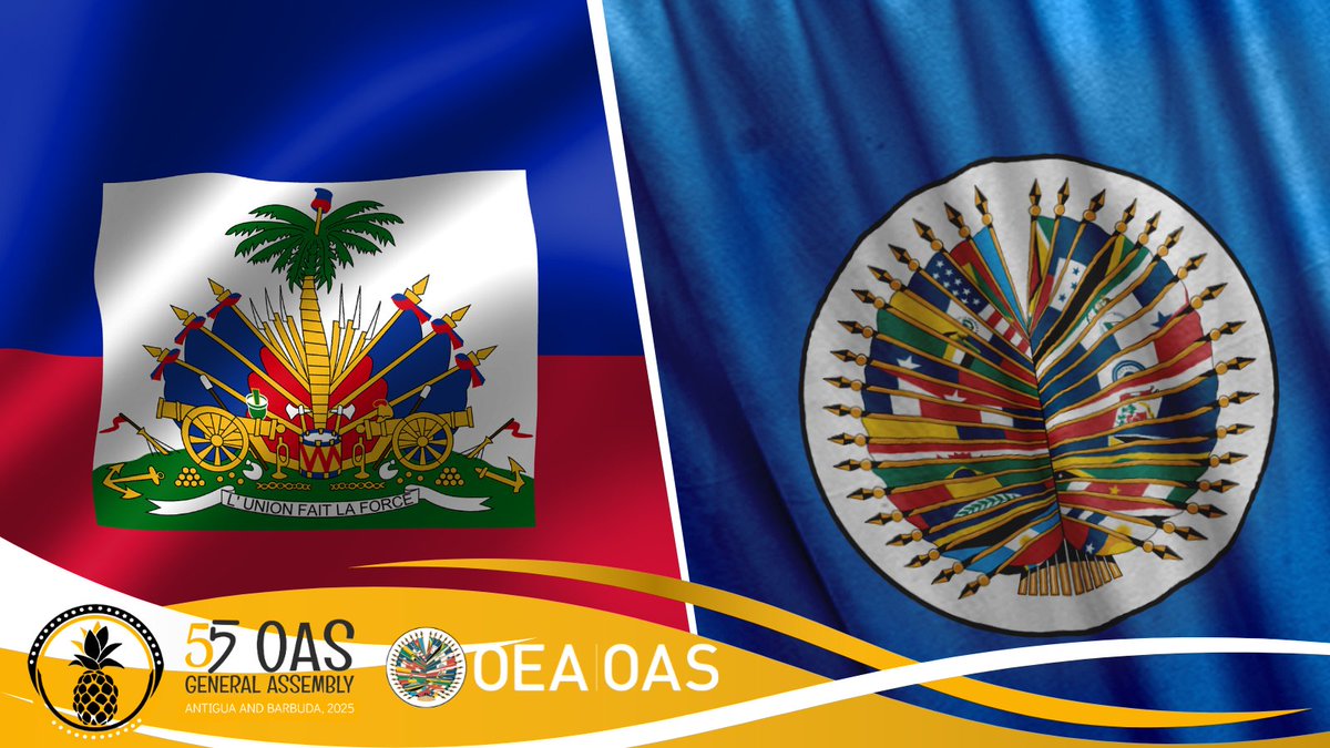 OAS_official's tweet image. 📄 Resolution on Haiti, adopted at the fourth plenary session of the 55th #OASassembly:
Calling for concrete solutions to be brought to bear as a matter of urgency to resolve the grave security and institutional crisis in Haiti.

🔗scm.oas.org/doc_public/eng…