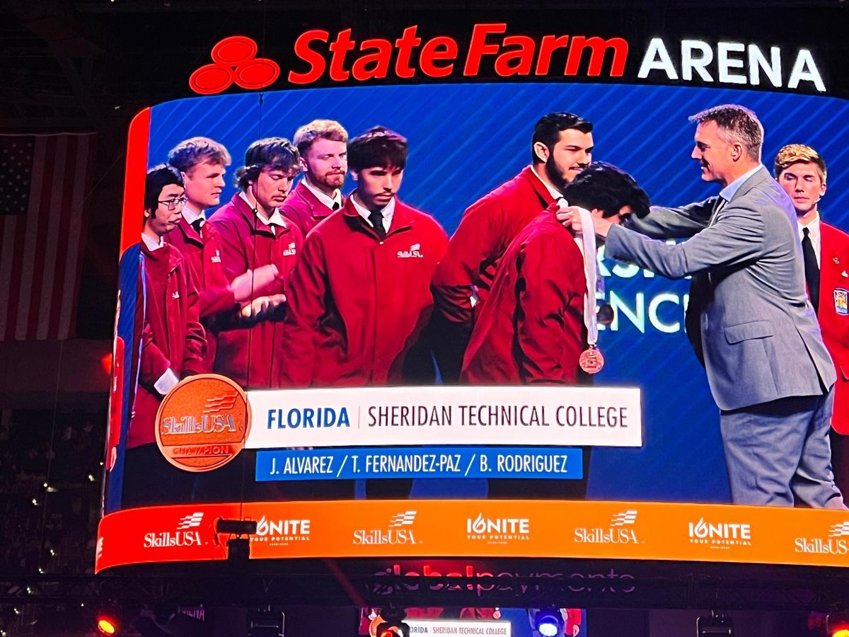 Congrats to our Post-Secondary Chapter Display team on winning a bronze medal at the Skills USA National Leadership &amp; Skills Conference.👏🥉#SheridanTech <a href="/SkillsUSA/">SkillsUSA</a> <a href="/skillsusafl/">SkillsUSA Florida</a> #NLSC25 #ChampionsatWork