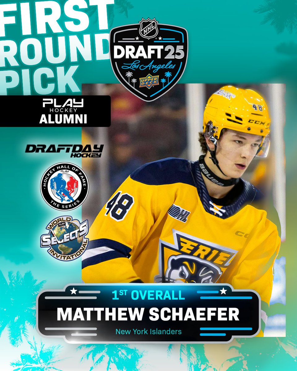 📈Alumni Achievement | Matthew Schaefer

Congratulations to Matthew Schaefer on being selected by the New York Islanders with the 1st overall pick in the 2025 #NHLDraft

The HHOF Series participant also played at the World Selects Invitational and with our Draftday Hockey program