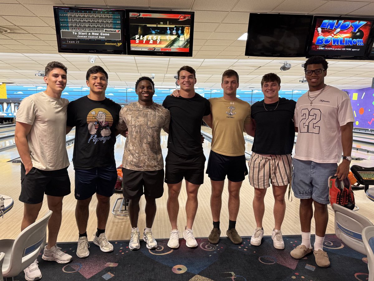 Kush’I Abraham (@k_abraham7) on Twitter photo Safeties Bowling Night 🔋<a href="/sethenglish6ix/">Seth English</a> <a href="/JoshuaSwitzer04/">Joshua Switzer</a> <a href="/MatthewSeliga/">Matthew Seliga</a> @Max_William22 <a href="/GiuseppeSessi/">Giuseppe Sessi</a> <a href="/NavyFB/">Navy Football</a> <a href="/CoachEricLewis/">Coach Lewis</a> <a href="/PJVolker/">🇺🇸PJ Volker⚓️</a> Safeties Bowling Night 🔋<a href="/sethenglish6ix/">Seth English</a> <a href="/JoshuaSwitzer04/">Joshua Switzer</a> <a href="/MatthewSeliga/">Matthew Seliga</a> @Max_William22 <a href="/GiuseppeSessi/">Giuseppe Sessi</a> <a href="/NavyFB/">Navy Football</a> <a href="/CoachEricLewis/">Coach Lewis</a> <a href="/PJVolker/">🇺🇸PJ Volker⚓️</a>