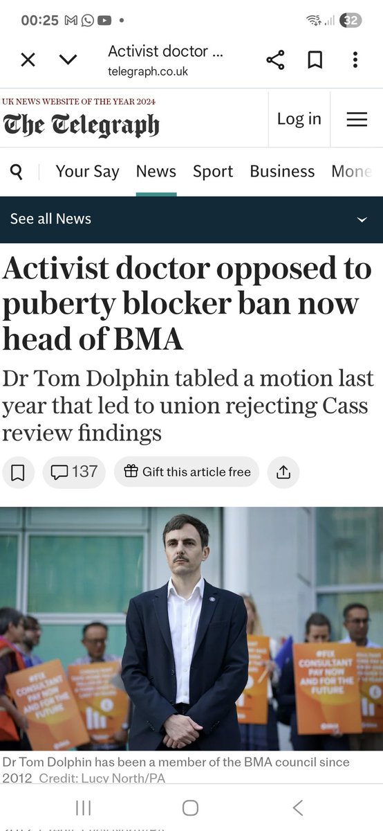 The wrong person to head the BMA. Anyone who supports debunked gender ideology is an easy target for the mainstream media, and at loggerheads with the views of the general public and mainstream medical opinion.

As if things aren't bad enough for doctors already.