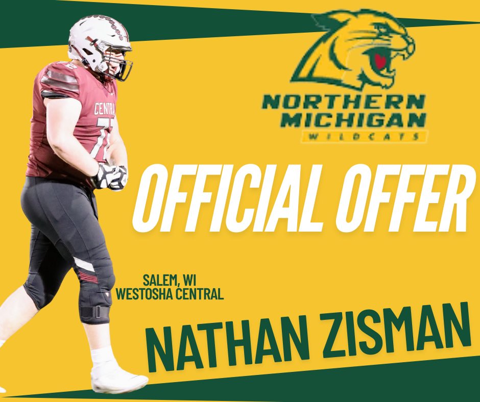 Nathan zisman (@zismannathan) on Twitter photo After a great call with <a href="/NMU_CoachRich/">Shane Richardson</a> I am extremely honored to receive a D2 opportunity to play college football <a href="/NMU_Football/">NMU Football</a>. GO CATS!!! <a href="/CoachDuFrane/">Mike DuFrane</a> <a href="/CoachGatz75/">Joe Gatz</a> <a href="/MJ_NFLDraft/">Mark Johnson</a> <a href="/DuhawkQB8/">Koeppel</a> After a great call with <a href="/NMU_CoachRich/">Shane Richardson</a> I am extremely honored to receive a D2 opportunity to play college football <a href="/NMU_Football/">NMU Football</a>. GO CATS!!! <a href="/CoachDuFrane/">Mike DuFrane</a> <a href="/CoachGatz75/">Joe Gatz</a> <a href="/MJ_NFLDraft/">Mark Johnson</a> <a href="/DuhawkQB8/">Koeppel</a>