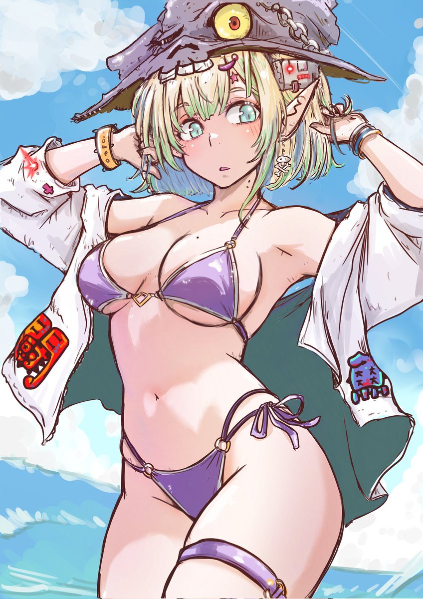 dokukirisuama's tweet image. 勇気をだして君を海に誘ってみた