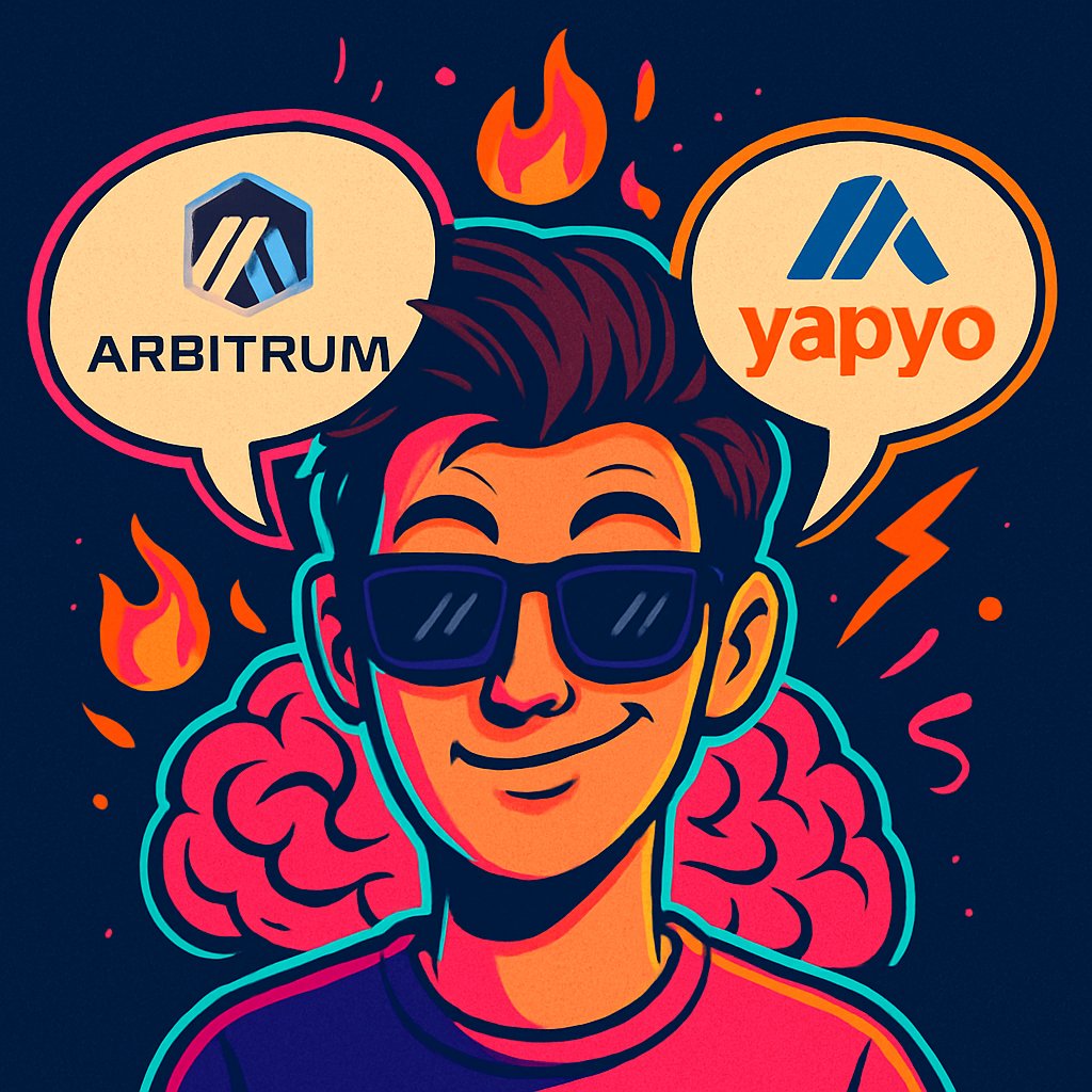 cryptowithwizzy's tweet image. Used to chase love... ❤️
Now I chase gas fees, memes, and leaderboard dreams. ⛽📈

I’m not heartbroken, I’m alpha-loaded. 💔➝📊
Yapping loud with @yapyo_arb &amp;amp; @arbitrum — the real therapy. 🧠💸

GM to the ones who swapped romance for rewards.
Gyapyo till I glow.🔥 #GasOverGirls