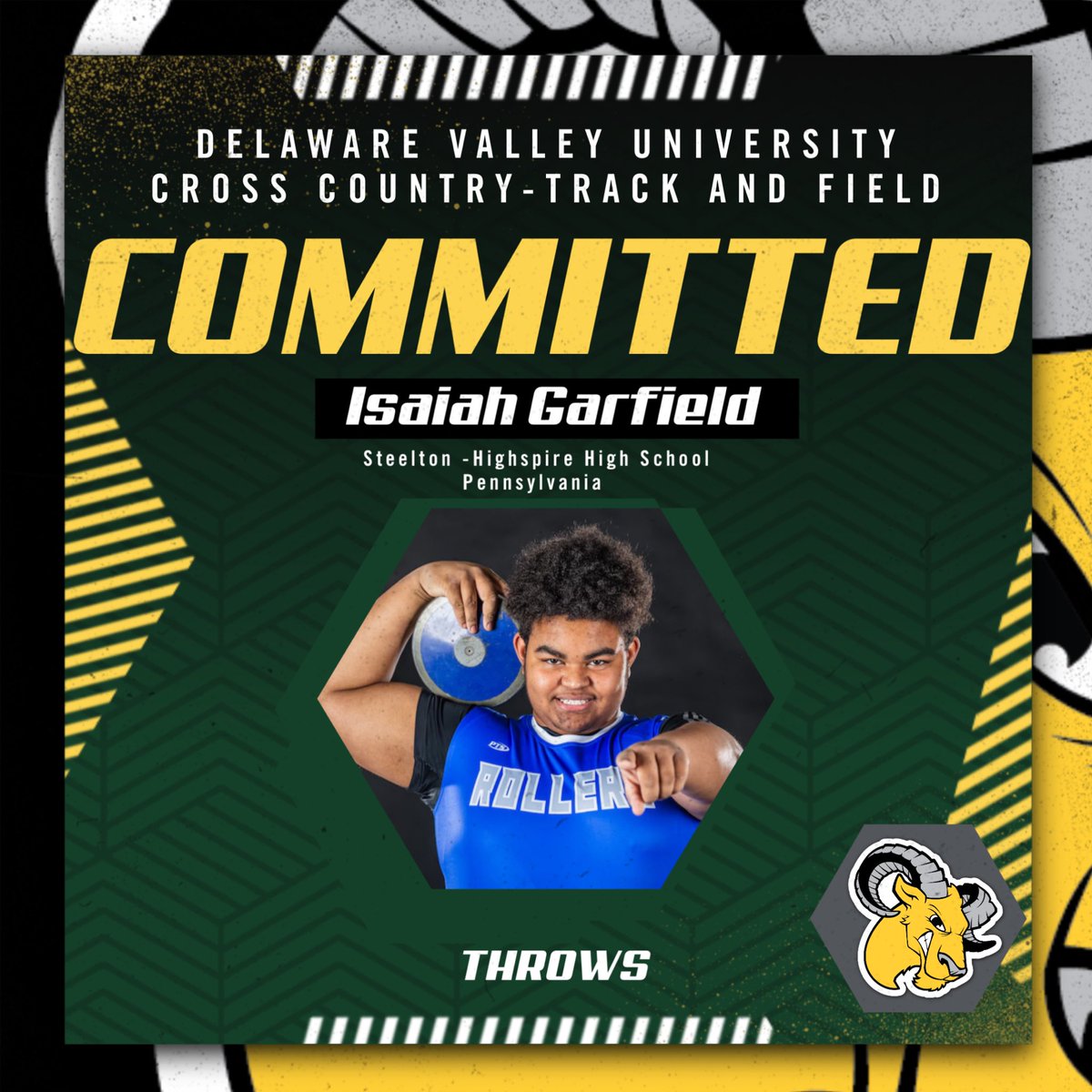 Isaiah Garfield (@isaiahgarfield1) on Twitter photo I am beyond excited to announce my commitment to <a href="/DVUAggies/">DelVal Athletics</a>. I am so grateful for the opportunity! I can’t wait to be an Aggie! 🐏💚💛<a href="/ChrisLamon7/">Coach Chris Lamon</a> <a href="/CoachClea/">Brett Clea</a> <a href="/CoachGTS/">Coachgriff</a> <a href="/SteamRollerTF/">Rollers Track & Field</a> #AGTG # I am beyond excited to announce my commitment to <a href="/DVUAggies/">DelVal Athletics</a>. I am so grateful for the opportunity! I can’t wait to be an Aggie! 🐏💚💛<a href="/ChrisLamon7/">Coach Chris Lamon</a> <a href="/CoachClea/">Brett Clea</a> <a href="/CoachGTS/">Coachgriff</a> <a href="/SteamRollerTF/">Rollers Track & Field</a> #AGTG #