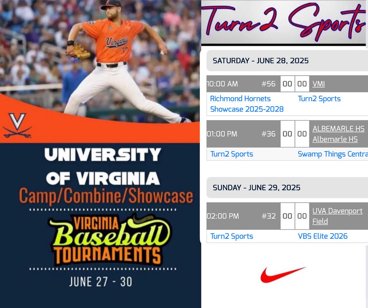 Turn2 18u heads to UVA for the <a href="/vabaseballtourn/">VABaseballTourneys</a> showcase!