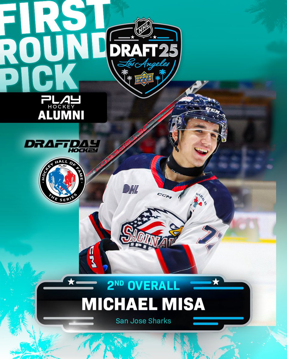 📈Alumni Achievement | Michael Misa

Congratulations to Michael Misa on being selected by San Jose Sharks with the 2nd overall pick in the 2025 #NHLDraft 

The Oakville, Ontario product grew up with the Draftday program on his doorstep, and he took advantage of it!