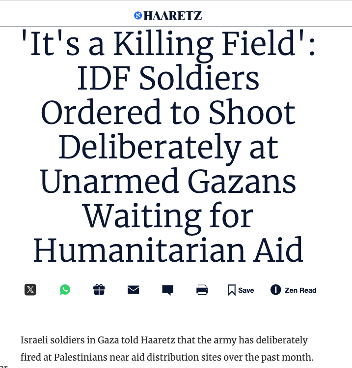 Canadian Journalists for Justice in Palestine (@cjjpmedia) on Twitter photo Yesterday, <a href="/haaretzcom/">Haaretz.com</a> published a damning investigation where IDF soldiers admitted to shooting at unarmed Palestinians gathered near distribution centres. Today, Canada's top papers <a href="/globeandmail/">The Globe and Mail</a> & <a href="/TorontoStar/">Toronto Star</a> used an AP wire to report this. We dissect why this is a problem 🧵 Yesterday, <a href="/haaretzcom/">Haaretz.com</a> published a damning investigation where IDF soldiers admitted to shooting at unarmed Palestinians gathered near distribution centres. Today, Canada's top papers <a href="/globeandmail/">The Globe and Mail</a> & <a href="/TorontoStar/">Toronto Star</a> used an AP wire to report this. We dissect why this is a problem 🧵