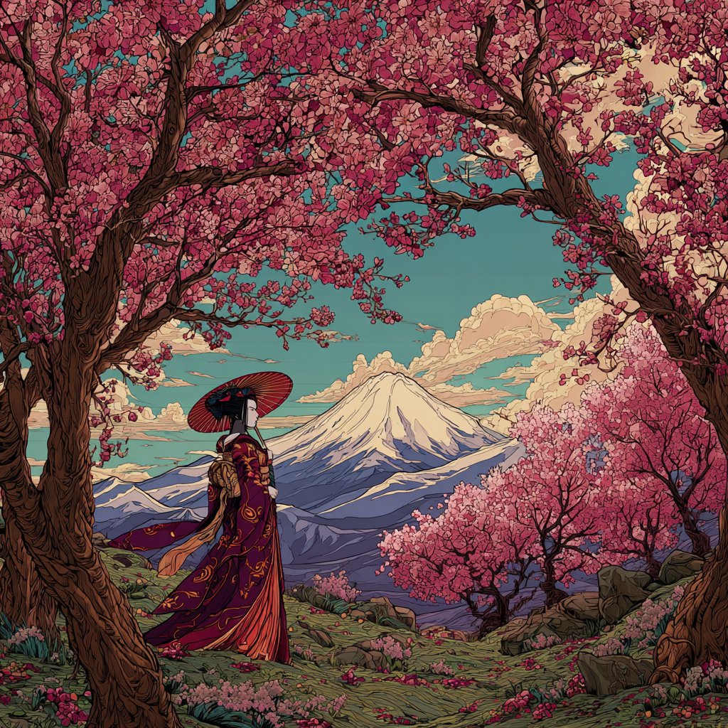 Who loves Japan? 

Let's take a walk with a Geisha amongst the blossom