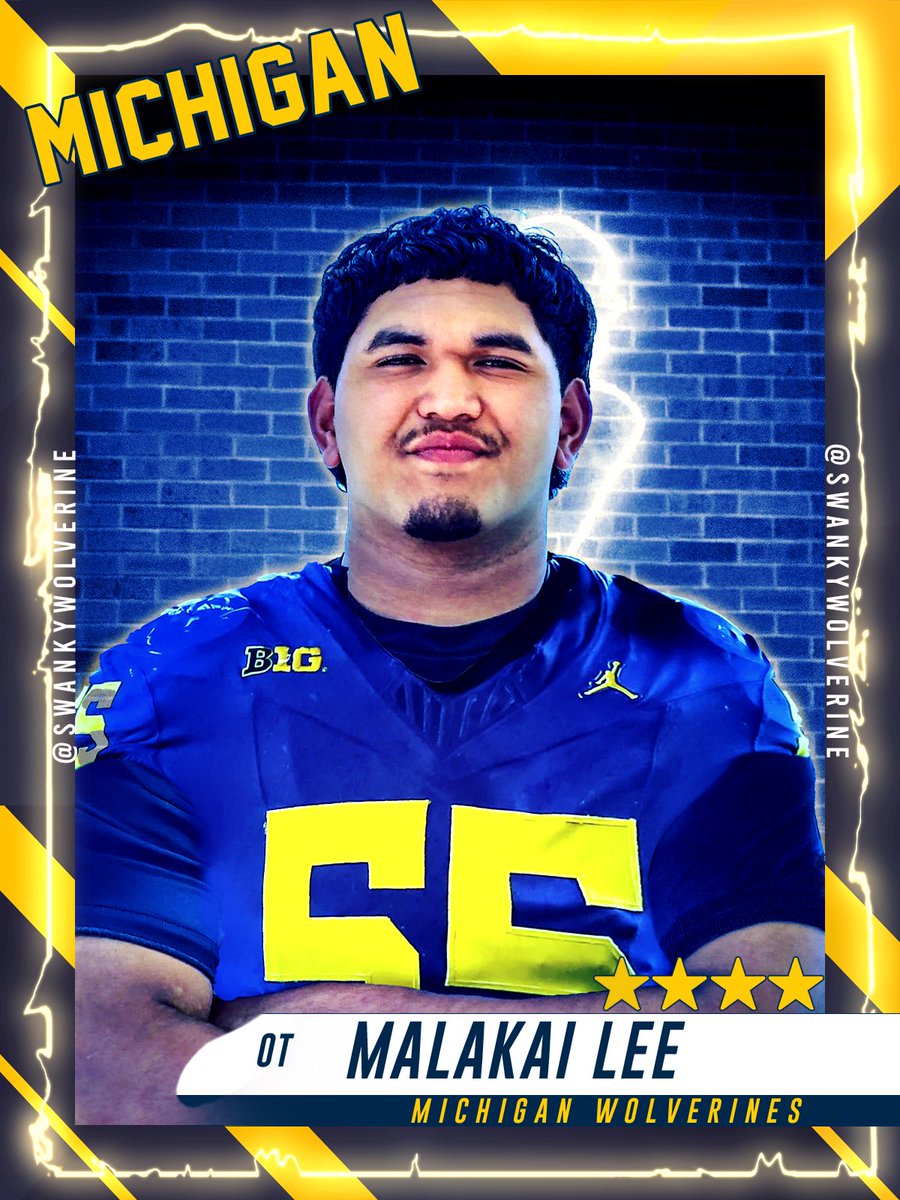 BREAKING: 4⭐OT Malakai Lee has COMMITTED to Michigan Football!

HUGE GET! GO BLUE!