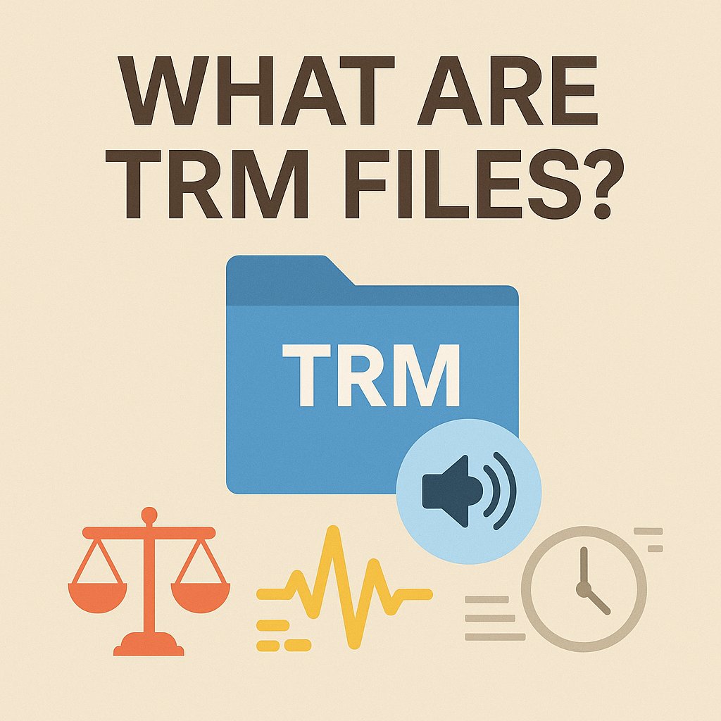 SpeechTextAI's tweet image. 🎙️ What are TRM files?
TRM files are proprietary audio data containers used by the legal industry to record court proceedings, depositions, and hearings. They store high-quality audio in small "chunks" and often include timestamps and metadata for accurate transcript alignment.