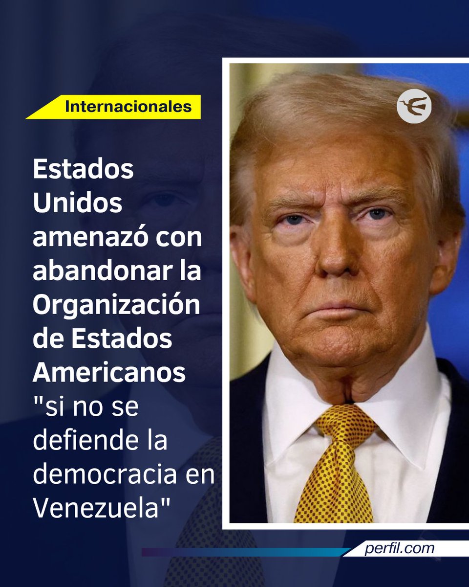🇺🇸​ El Gobierno de Estados Unidos adelantó que podría retirarse de la Organización de Estados Americanos (OEA) si el organismo “no asume un compromiso concreto con la restauración democrática en Venezuela”. La advertencia fue realizada por el vicesecretario de Estado, Christopher