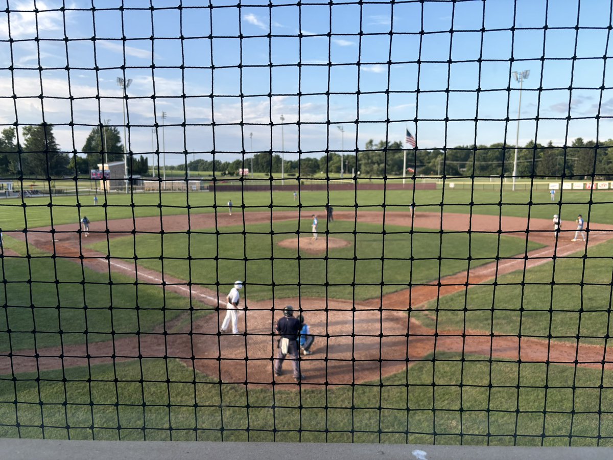 After fighting the pouring rain with tarps and a delay to get the field back to playable condition. We are in the bottom of the third with MSA Saline - Hickey and the Adrian Dirtbags - Sutherland. MSA just took a 2-1 lead in today’s last game at Jackson College!
