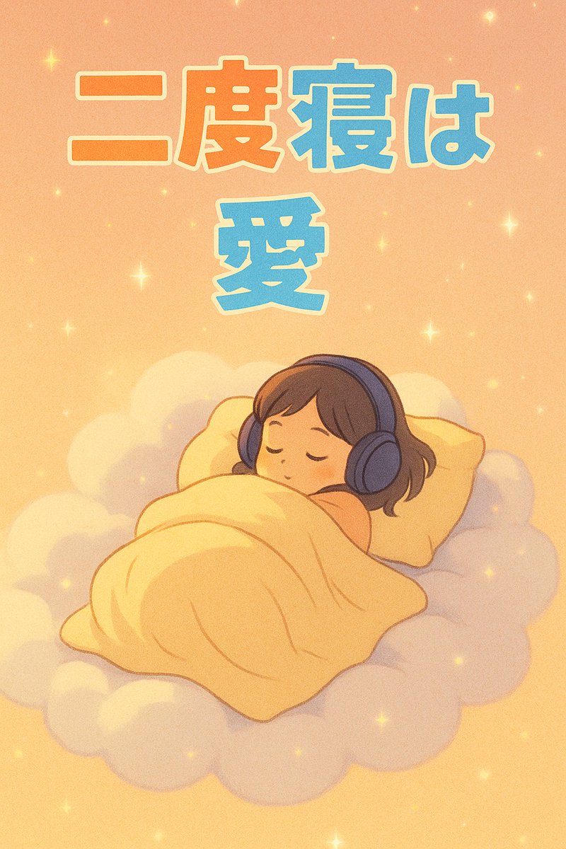 今週も1週間お疲れ様でした✨
頑張ることも大事だけど、休むことも愛🧡

🫶 自分の心と体を、ちゃんと労る😌
ゆえに、一曲つくりました🎵

▶️ 『二度寝は愛』
suno.com/s/1QCVux3BqdCU…

🌿それではおやすみなさい💤

#二度寝
#お疲れ様
#chillout
#セルフラブ