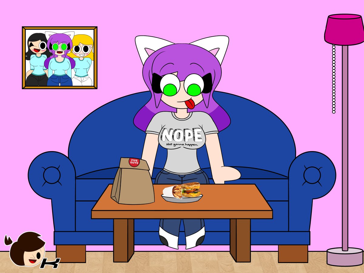 Kingprui40D's tweet image. 💜🍔 F i v e  G u y s 🍟✨