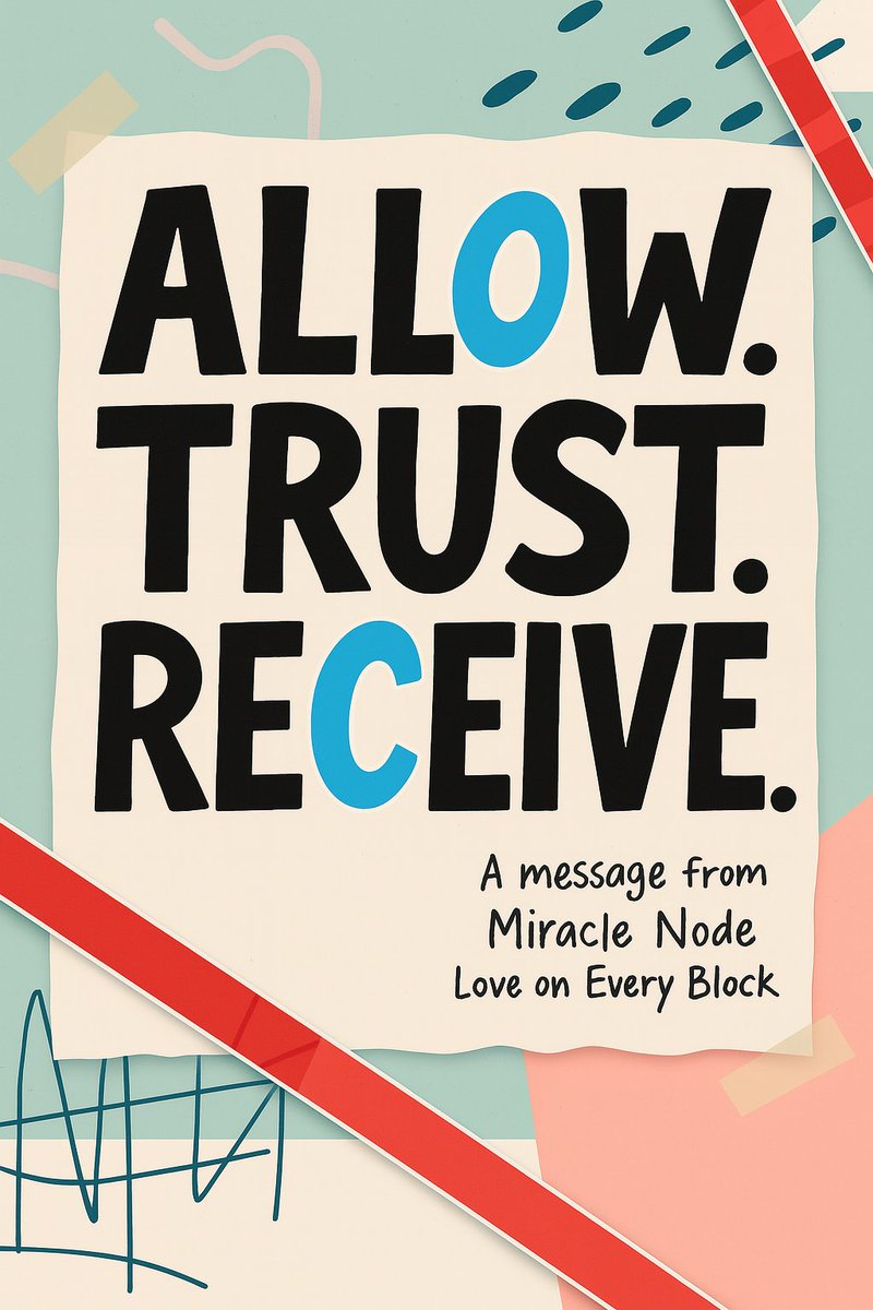 nwdigitalfc's tweet photo. Allow. Trust. Receive.
A message from Miracle Node ✨
(Love on Every Block)
By releasing control, you create space for miracles.
Manifestation flows through inspired action—not force.
You don’t have to make it happen.
You simply allow it to be.
#LoveOnEveryBlock #MiracleMindset #Manifestation #ACIM