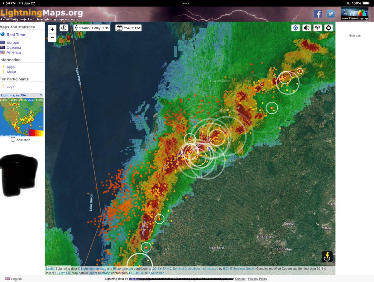 Line of thunderstorms moving across the area #ontag 
South Bruce  #ONwx