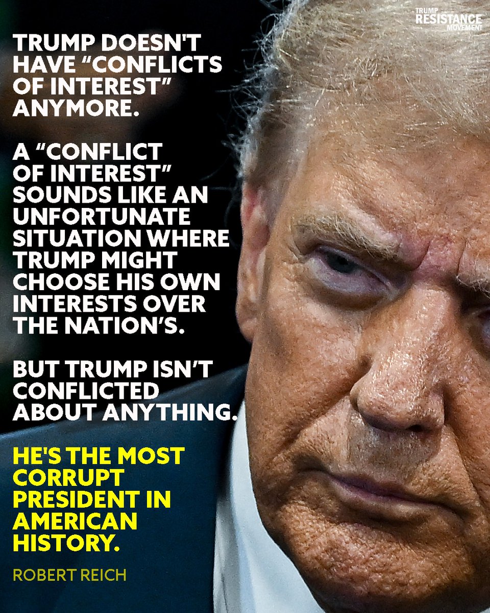 He's the most corrupt President in American history.

#TrumpCrimeFamily