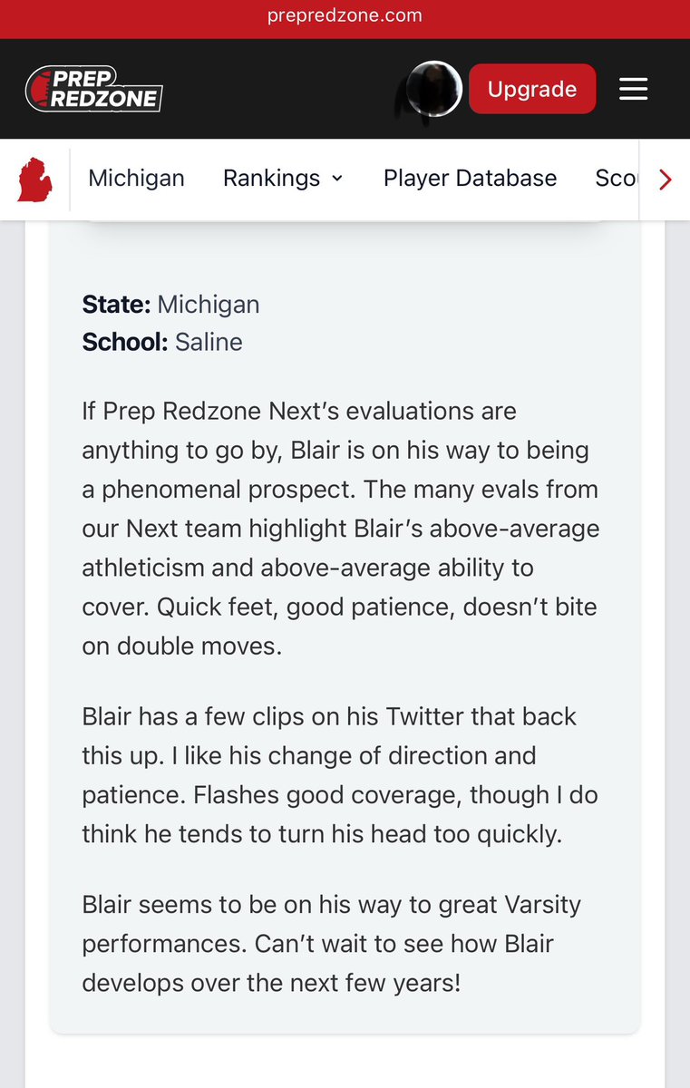 blair_h_jones's tweet image. Thank you for the feature @PrepRedzoneMI @alex_pallone!
@SalineFootball @CoachShort_ @Brown_SHS @RisingStars6 @smsbacademy @AllenTrieu @MIexposure @TheD_Zone @marvin3rob