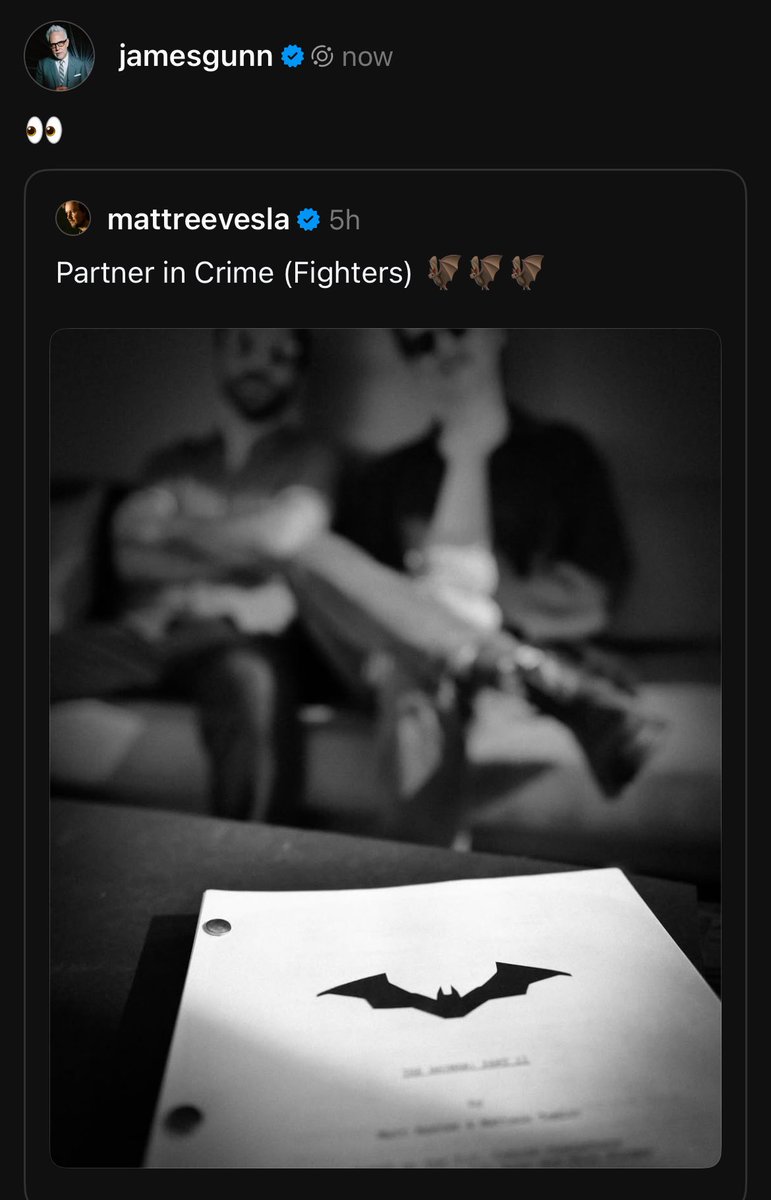 James Gunn reaction to ‘THE BATMAN 2’ script being completed 👀