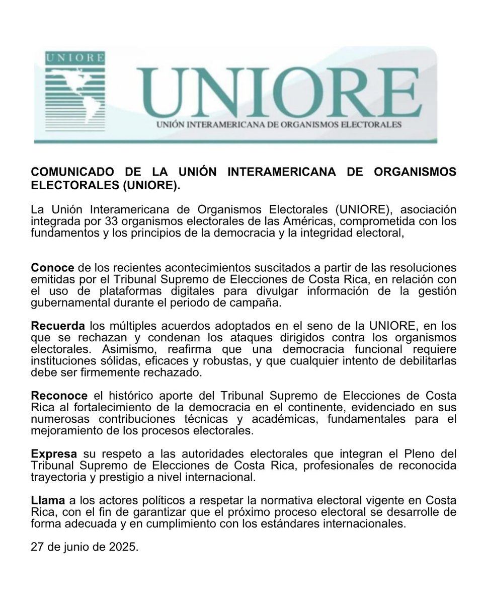 Compartimos comunicado.