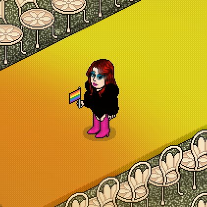 E vamos de 2ª parte do meu lookinho para o Habblet Pride Fashion Show da <a href="/HabFIndustry/">Fashion Industry</a> e da <a href="/HausOfFashionn/">HausOfFashion 🌐</a> onde mirei em uma referência e acertei na Chappell Roan✨ 

#HFIxHF