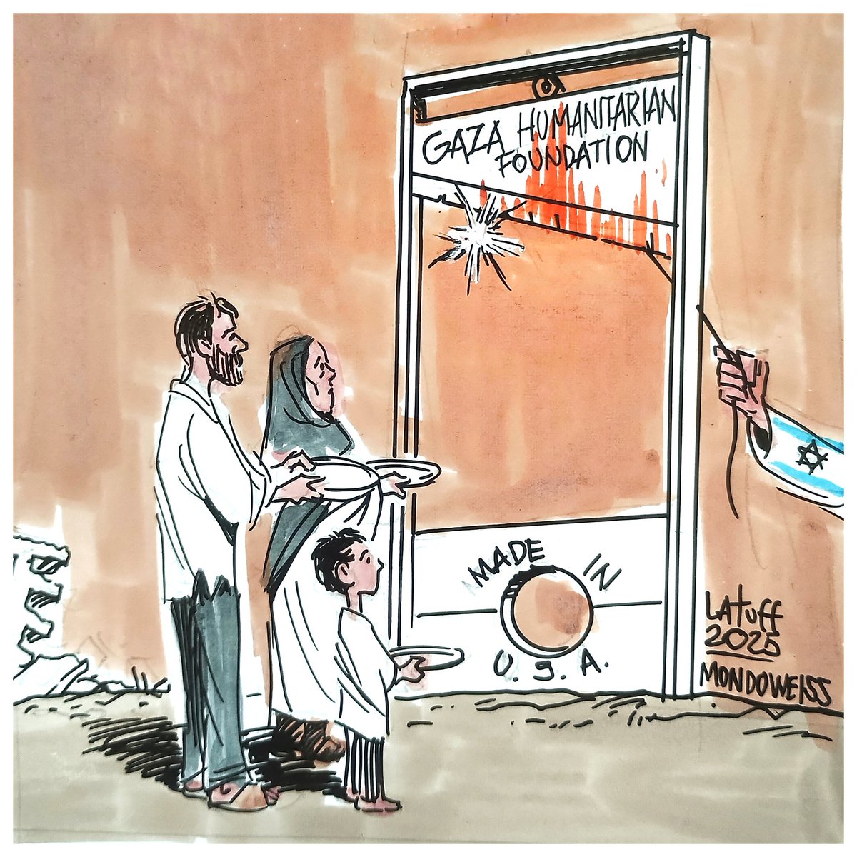 "The Gaza Humanitarian Foundation, backed by Israel and the U.S., presents itself as a lifeline. But its aid hubs are death traps," writes Malak Hijazi from #Gaza.
<a href="/Mondoweiss/">Mondoweiss</a>