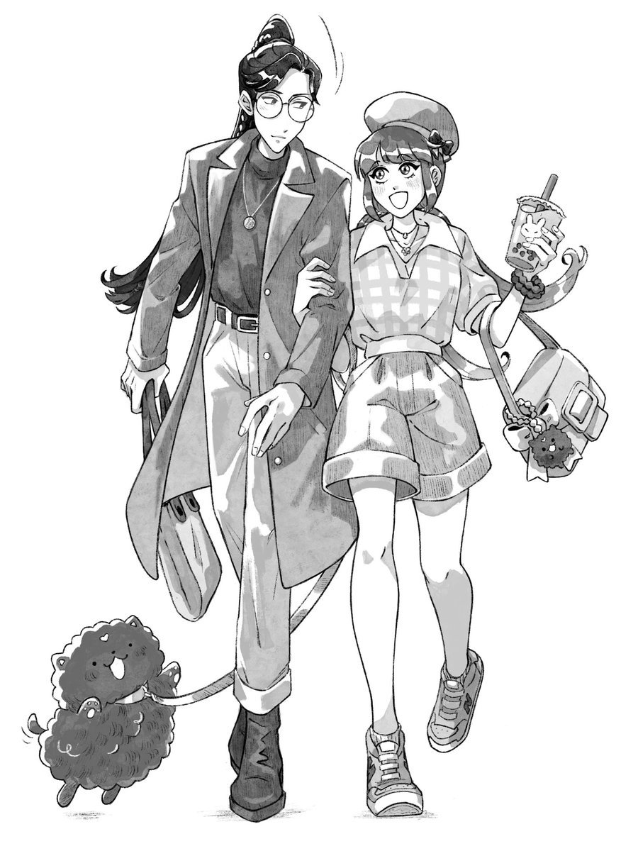 ginsays's tweet image. commission 💖 this one is for @/NoLongerBunny of her and a friend's OCs!!
