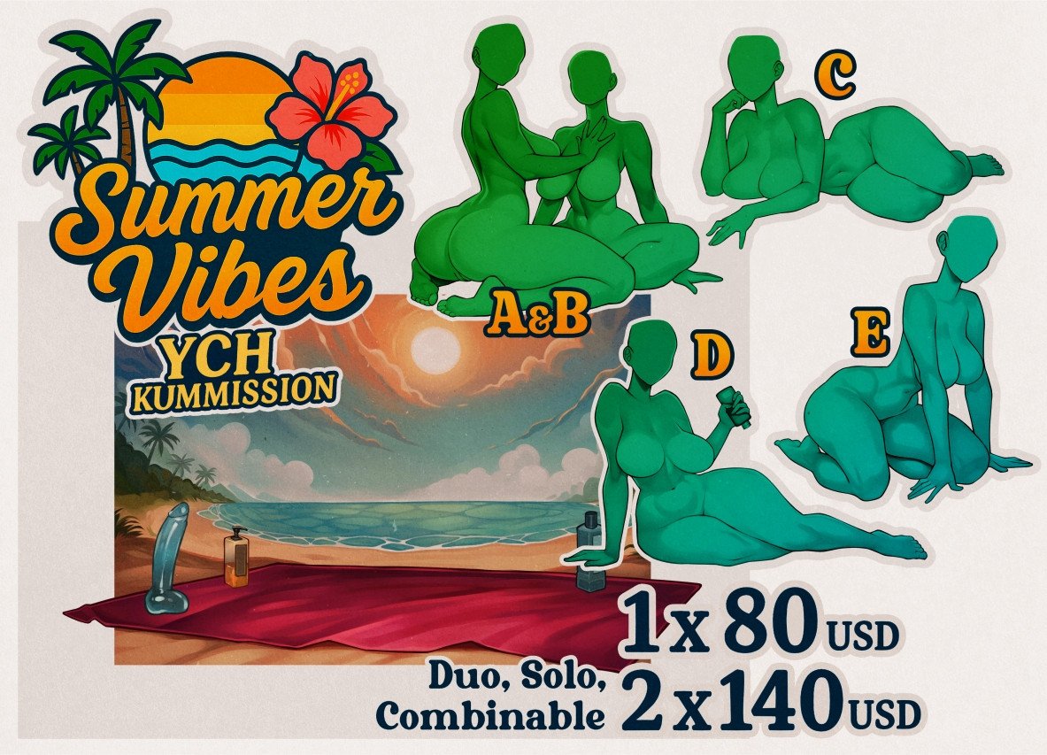 🌊 Summer Vibes 2025 🌊
 ♥️ YCH KUMMISSION ♥️

Customization: 
Any / all gender &amp; body types 
Expressions 
Bikini Alt Included

💖Send me a DM if you're interested with: 
(Disc0rd: kumi_antawara)

🔹References and descriptions of your OC 
🔹Email address

#YCH  #commsopen