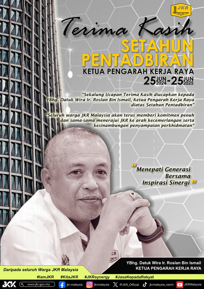 JKR Malaysia Rasmi (@ipjkr_official) on Twitter photo ๐๐๐๐๐๐๐ ๐๐๐๐๐๐๐๐๐๐ ๐๐๐๐๐ ๐๐๐๐๐๐๐๐ ๐๐๐๐๐ ๐๐๐๐ - ๐๐๐๐๐๐๐๐ ๐๐๐๐๐๐๐๐ ๐๐๐๐๐๐๐๐ ๐๐๐๐๐๐๐๐๐ ๐๐๐๐๐๐๐
Warga Jabatan Kerja Raya (JKR) Malaysia menzahirkan setinggi-tinggi tahniah kepada YBhg. Datuk Wira Ir. ๐๐๐๐๐๐๐ ๐๐๐๐๐๐๐๐๐๐ ๐๐๐๐๐ ๐๐๐๐๐๐๐๐ ๐๐๐๐๐ ๐๐๐๐ - ๐๐๐๐๐๐๐๐ ๐๐๐๐๐๐๐๐ ๐๐๐๐๐๐๐๐ ๐๐๐๐๐๐๐๐๐ ๐๐๐๐๐๐๐
Warga Jabatan Kerja Raya (JKR) Malaysia menzahirkan setinggi-tinggi tahniah kepada YBhg. Datuk Wira Ir.