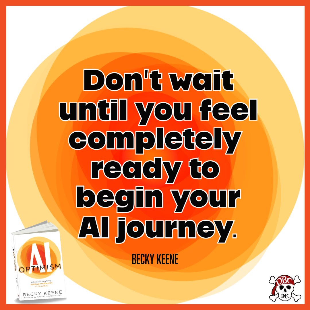 Dave Burgess Consulting, Inc. (@dbc_inc) on Twitter photo Don't wait until you feel completely ready to begin your AI journey!
Grab #AIOptimism by Becky Keene today!
📖 a.co/d/8h3A3Ia
#tlap #dbcincbooks <a href="/burgessdave/">Dave Burgess</a> <a href="/TaraMartinEDU/">Tara M Martin</a> <a href="/BeckyKeene/">Becky Keene 🦋</a> Don't wait until you feel completely ready to begin your AI journey!
Grab #AIOptimism by Becky Keene today!
📖 a.co/d/8h3A3Ia
#tlap #dbcincbooks <a href="/burgessdave/">Dave Burgess</a> <a href="/TaraMartinEDU/">Tara M Martin</a> <a href="/BeckyKeene/">Becky Keene 🦋</a>