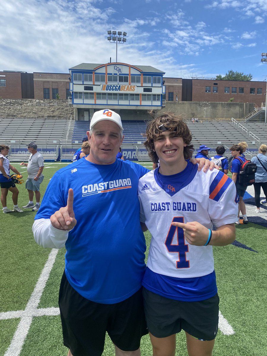 HenryKyle7191's tweet image. Had an amazing time at the Coast Guard Academy today for the prospect camp and visit. I got some amazing reps in and was selected as a top 3 receiver at the camp! Thanks to @Hudson_Dunaway, @CoachJBWells, and @CoachCCGrant for having me out to the beautiful campus. Go Bears!