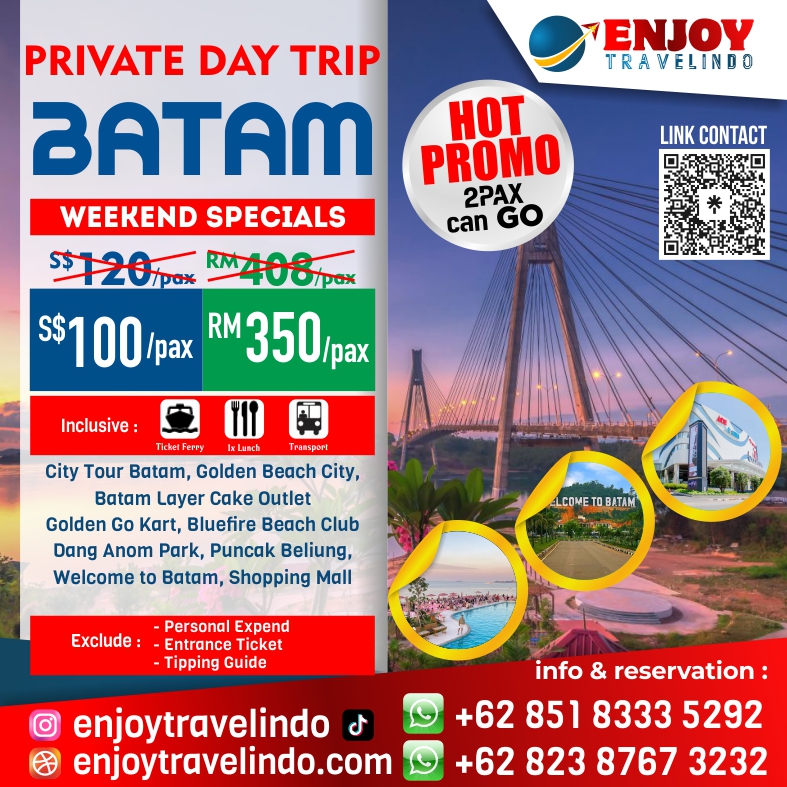EnjoyTravelindo's tweet photo. It's vacation time, Let's Explore and Enjoy Shopping Experience in Batam.
Info &amp;reservation : 
HP/WA : https://t.co/1p5EZPklLv
#EnjoyBatam, #TourBatam, #CarRentBatam, #EnjoyTravelindo https://t.co/yUGDIUk1F7