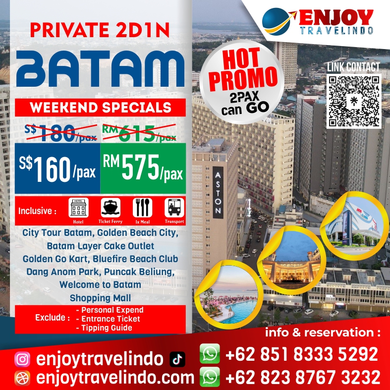 EnjoyTravelindo's tweet photo. It's vacation time, Let's Explore and Enjoy Shopping Experience in Batam.
Info &amp;reservation : 
HP/WA : https://t.co/1p5EZPklLv
#EnjoyBatam, #TourBatam, #CarRentBatam, #EnjoyTravelindo https://t.co/yUGDIUk1F7