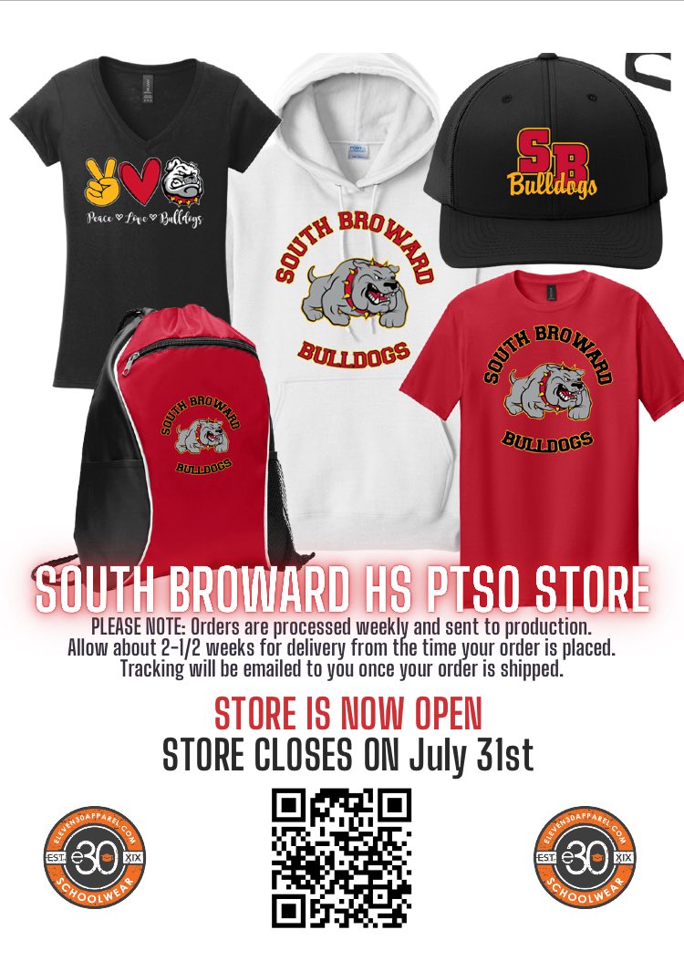 Principal Francois (@prin_francois) on Twitter photo The South Broward PTSO has launched our online spirit store, which is packed with exclusive gear for students, staff, and alumni! ❤️💛🐶🐾
 
Don’t wait, the store closes July 31st!
 
🛒 Shop Now: vb648.itemorder.com/shop/home/
📸 Scan the QR code on the flyer to browse the collection. The South Broward PTSO has launched our online spirit store, which is packed with exclusive gear for students, staff, and alumni! ❤️💛🐶🐾
 
Don’t wait, the store closes July 31st!
 
🛒 Shop Now: vb648.itemorder.com/shop/home/
📸 Scan the QR code on the flyer to browse the collection.