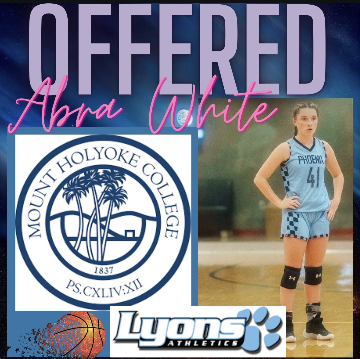 Phoenix Select (@phoenixselect) on Twitter photo Yes Ma’am‼️ 2027 guard <a href="/abra_white/">Abra white</a> earns an offer to prestigious high academic <a href="/mtholyoke/">Mount Holyoke College</a> just outside of Boston, Massachusetts🔥
Incredibly grateful to Head Coach <a href="/CoachAbby_MHC/">Coach Abby</a> for the opportunity🙏🏻 #HistoricCampus #Founded1837 #GoLyons Yes Ma’am‼️ 2027 guard <a href="/abra_white/">Abra white</a> earns an offer to prestigious high academic <a href="/mtholyoke/">Mount Holyoke College</a> just outside of Boston, Massachusetts🔥
Incredibly grateful to Head Coach <a href="/CoachAbby_MHC/">Coach Abby</a> for the opportunity🙏🏻 #HistoricCampus #Founded1837 #GoLyons