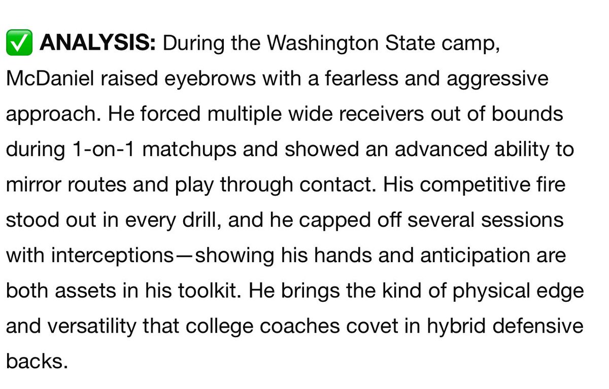 Azavier McDaniel (@mcdanielazavier) on Twitter photo Appreciate the write up and analysis by <a href="/sixstarfootball/">Six Star Football | PLUS+</a> from the <a href="/WSUCougarFB/">Washington State Football</a> Elite Camp.
<a href="/EmmettWhite_32/">Emmett White</a> <a href="/PeteMenage/">Pete Menage</a> <a href="/Coach_MBanks24/">Michael Banks</a> <a href="/CoachLenti5/">Matt Lenti</a>
<a href="/PrepRedzoneNV/">Prep Redzone Nevada</a> <a href="/TheUCReport/">Billy Tucker</a>
<a href="/BishopGormanFB/">Gaels Football</a>
@BenWik21 <a href="/CoachTyAesch/">Ty Aeschbacher</a> <a href="/almaliknj/">Malik Hausman</a>
<a href="/CoachIvan14/">Coach Ivan</a> <a href="/KyleMorgan/">Jason Kyle Morgan</a> <a href="/BlairAngulo/">Blair Angulo</a> Appreciate the write up and analysis by <a href="/sixstarfootball/">Six Star Football | PLUS+</a> from the <a href="/WSUCougarFB/">Washington State Football</a> Elite Camp.
<a href="/EmmettWhite_32/">Emmett White</a> <a href="/PeteMenage/">Pete Menage</a> <a href="/Coach_MBanks24/">Michael Banks</a> <a href="/CoachLenti5/">Matt Lenti</a>
<a href="/PrepRedzoneNV/">Prep Redzone Nevada</a> <a href="/TheUCReport/">Billy Tucker</a>
<a href="/BishopGormanFB/">Gaels Football</a>
@BenWik21 <a href="/CoachTyAesch/">Ty Aeschbacher</a> <a href="/almaliknj/">Malik Hausman</a>
<a href="/CoachIvan14/">Coach Ivan</a> <a href="/KyleMorgan/">Jason Kyle Morgan</a> <a href="/BlairAngulo/">Blair Angulo</a>