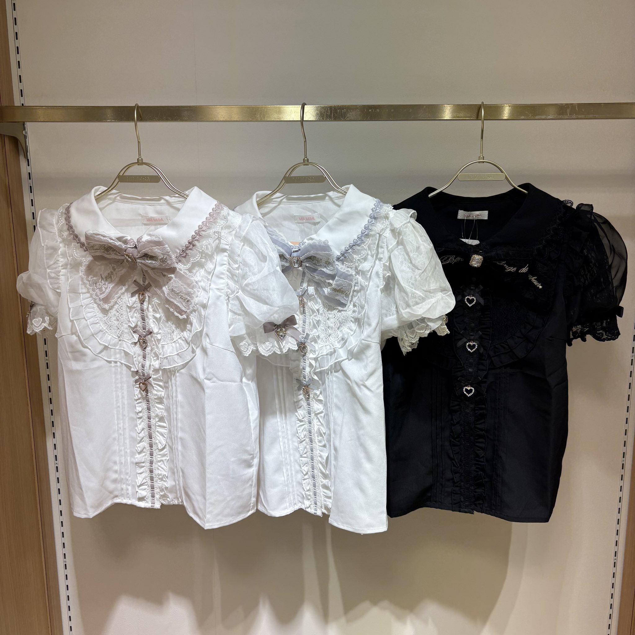 ⑅୨୧ ファッション リズリサ LIZLISA リボンレース衿ブラウス