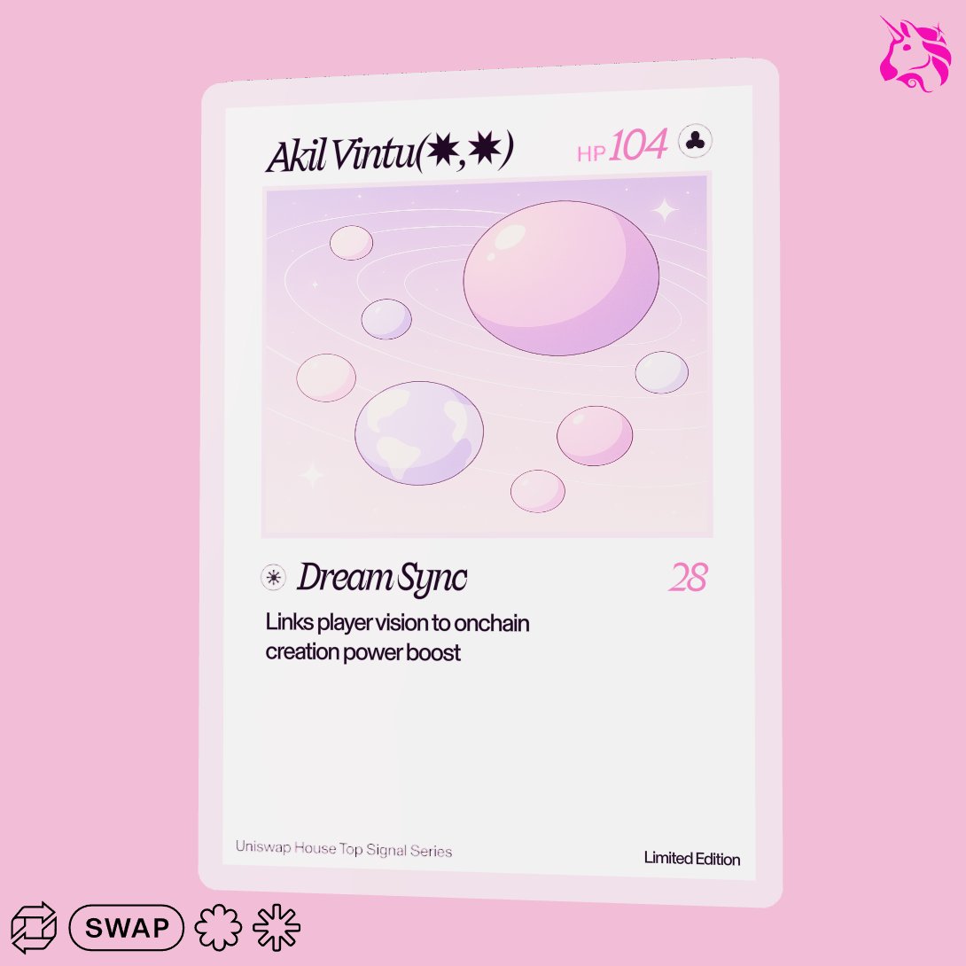 Akil727's tweet photo. I am Akil Vintu.

I don’t just dream—I sync them to the https://t.co/jtcy4SJ7wK mind travels across galaxies of data, where power is drawn from pure vision.

With “Dream Sync,” I turn potential into protocol.From the @Uniswap Top Signal Series—dream with me. https://t.co/b0IqTKybSh