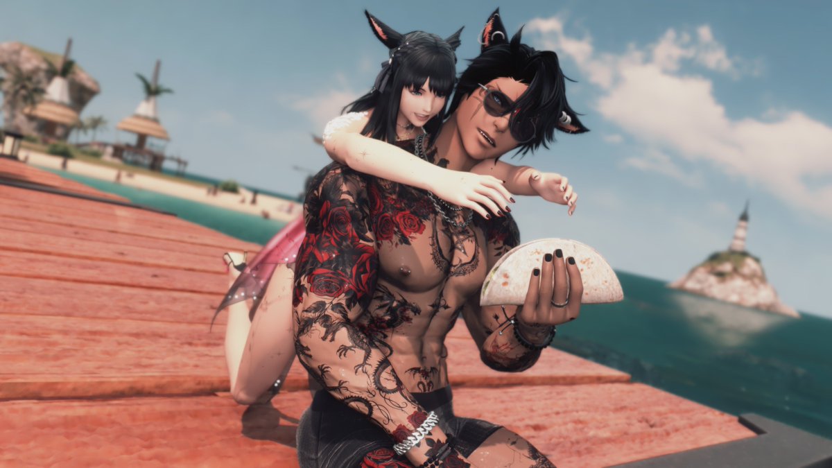 SeitenXIV's tweet image. This little gremlin always tries to steal my food, but an amazing soul always down to help, talk and hang out.
#ffxivsummerbash #GPOSERS #EorzeaPhotos #ffxivsnaps #miqote