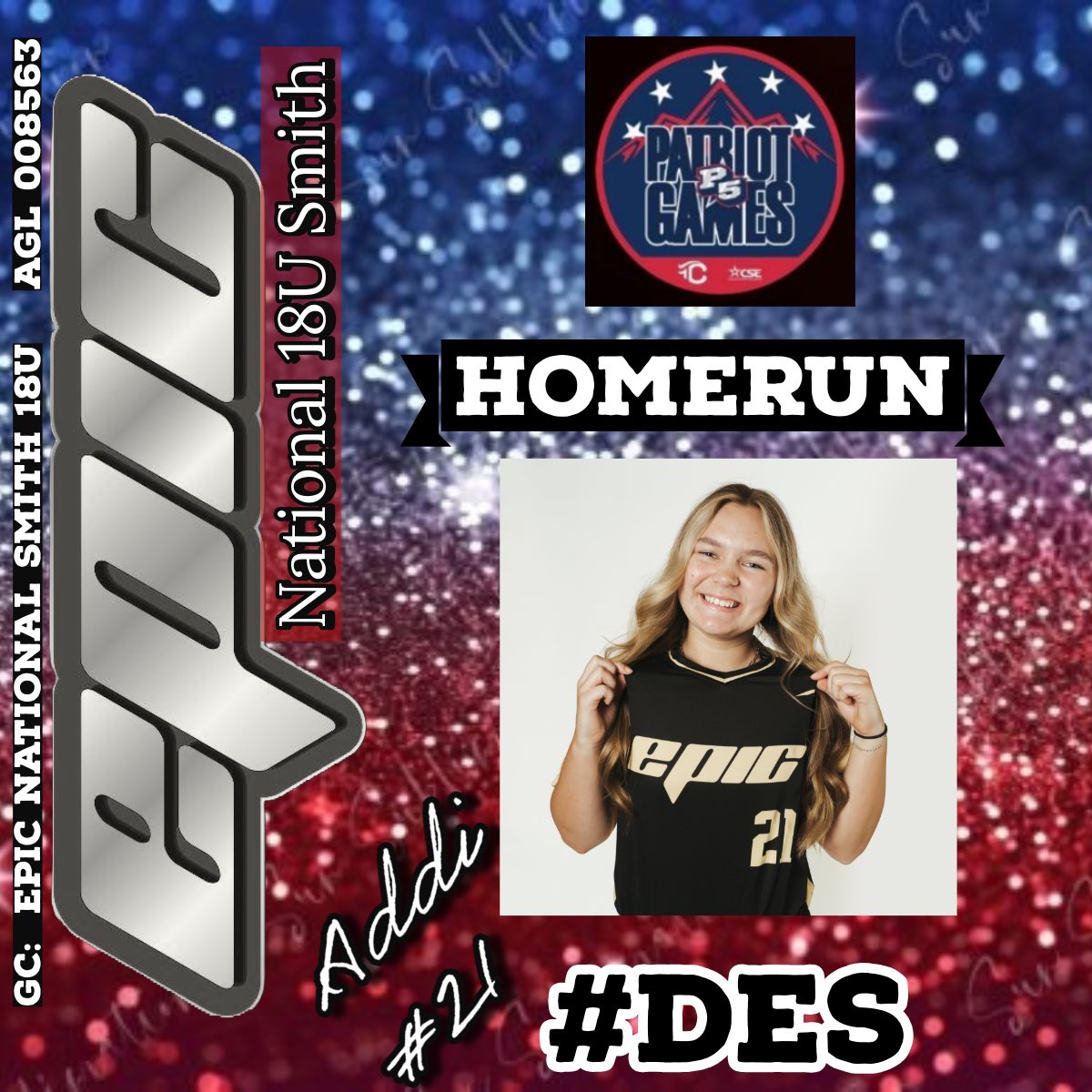 BIG TIME HOMERUN for Addi!  She ties the ballgame!  Epic shot Addi 🖤💛♥️ <a href="/AddisonDrummond/">Addison Drummond</a> 
#BeEpic #EpicAthletics #Des