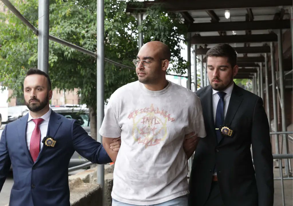 Ali Hamed, 25, surrendered inside the 115th Precinct, days after he offered $50 to a child for masturbation, sources and police said.
