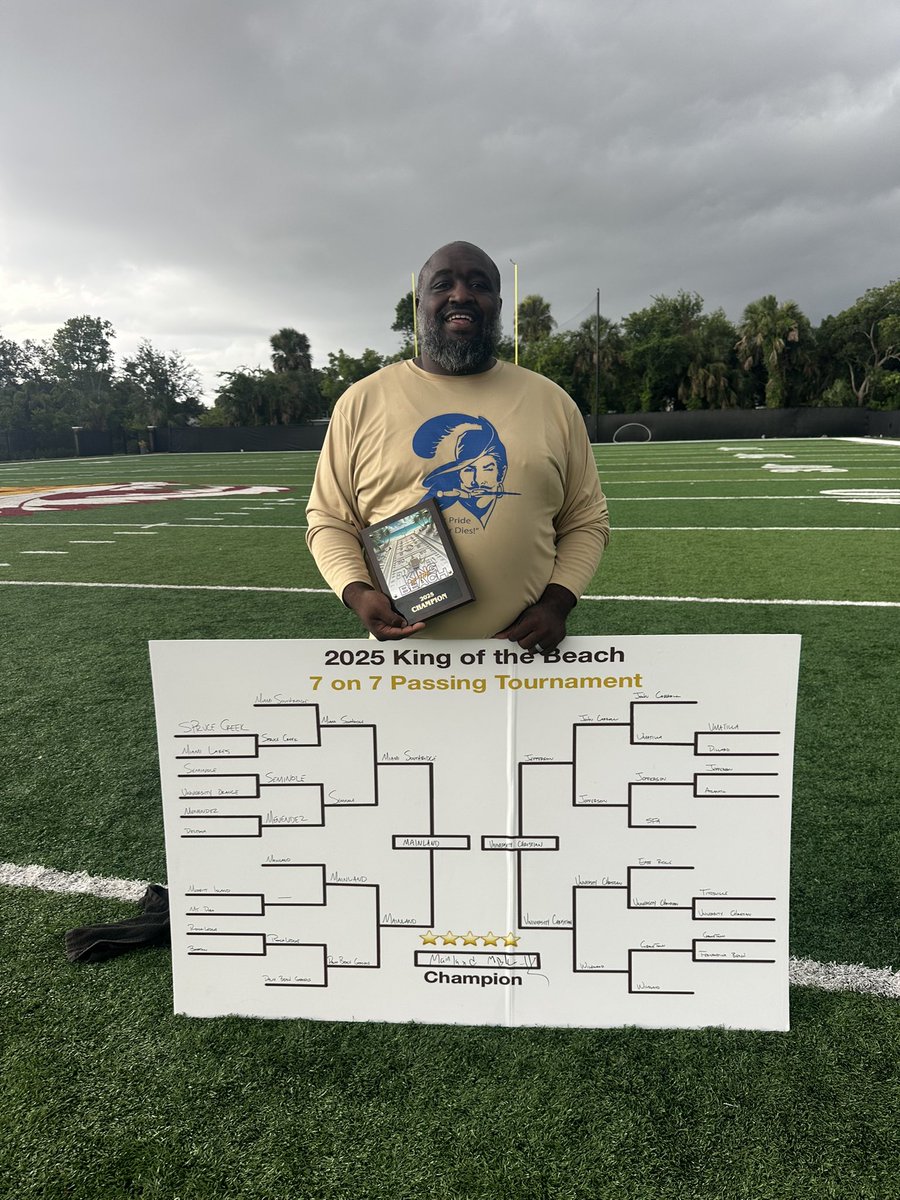 Photo finish, down to the last play.. SHOUTOUT to Mainland for claiming the King of the Beach title today. <a href="/CoachSquatty/">Coach Bell</a> <a href="/TheMainlandHSFB/">Mainland High School Football</a>