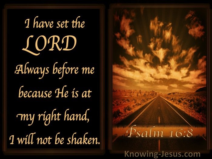 The psalmist starts each day with the Lord #Psalm16v8