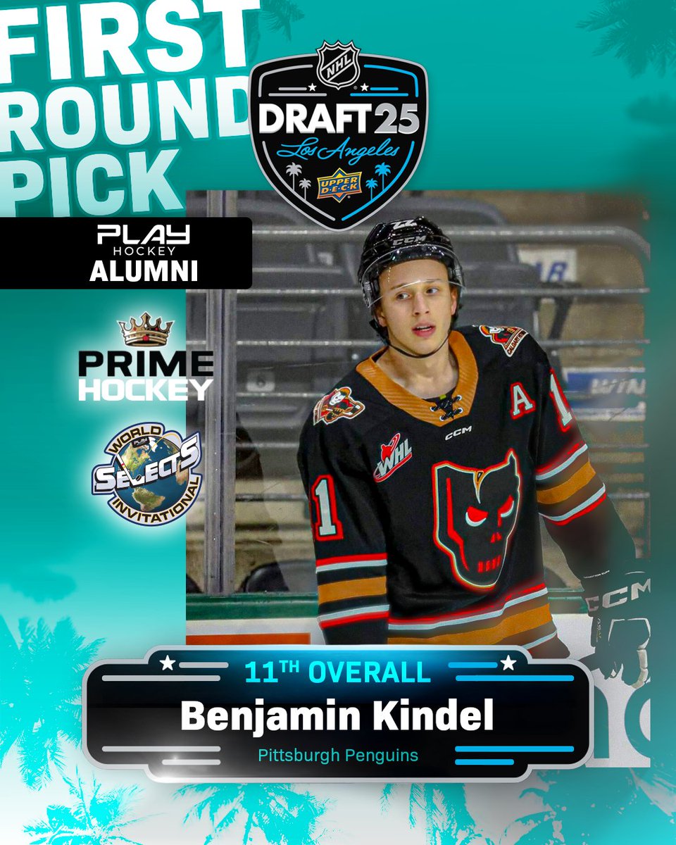 📈Alumni Achievement | Benjamin Kindel

Congratulations to Benjamin Kindel on being selected by the Pittsburgh Penguins with the 11th overall pick in the 2025 #NHLDraft
A hard working winger from Coquitlam, BC developed against some of the best in our Prime Hockey and WSI events!