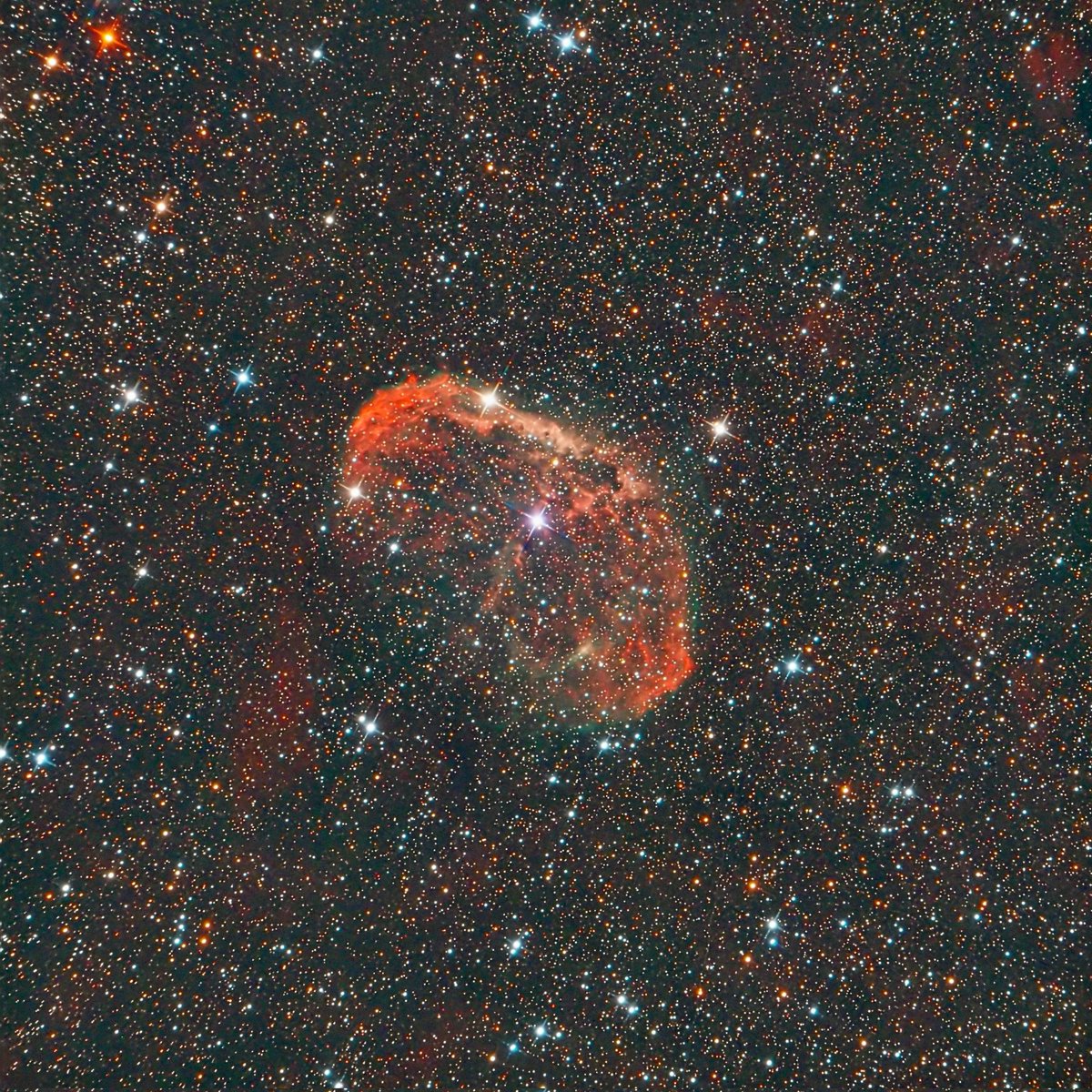 m_aquarock's tweet image. NGC6888 はくちょう座 2025.06.28
昨夜はライブスタック中何故か全域ドぎつい赤だったのですが、Sirilに処理してもらったらなんとか落ち着きました。
ココは恒星がカラフルで見応えありますね。
Quattro200P+SV605CC+CBP
60min LiveStacking