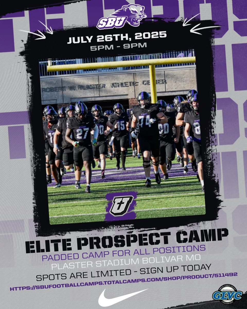 🚨Another great opportunity to come out and get coached up by our staff! Come ball out and EARN an offer! 🚨
Sign up at sbufootballcamps.totalcamps.com/shop/product/5…