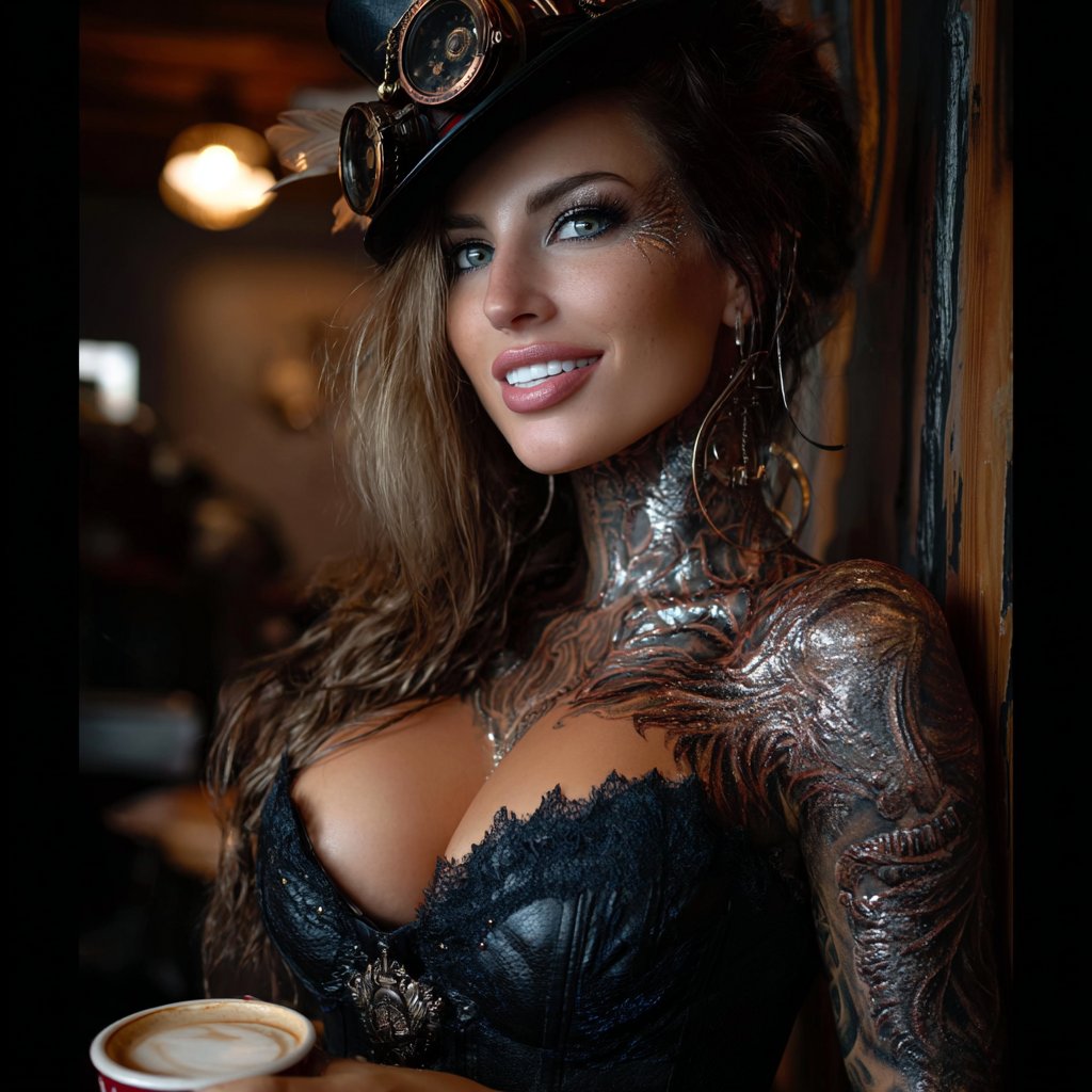 A coffee or Latte with our steampunk ladies? Anyone?