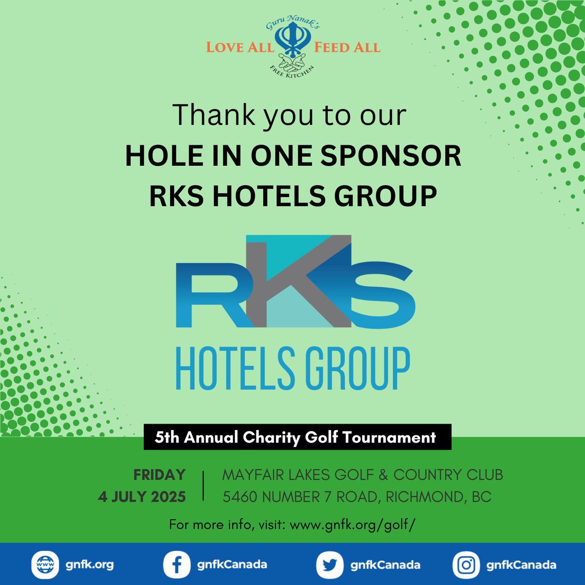 We extend our heartfelt gratitude to our Hole in One sponsor, RKS Hotels Group for their amazing support of our 5th Annual Charity Golf Tournament. Together, we're building a brighter tomorrow for the Downtown Eastside. Your support means the world to us! 🙏 💙